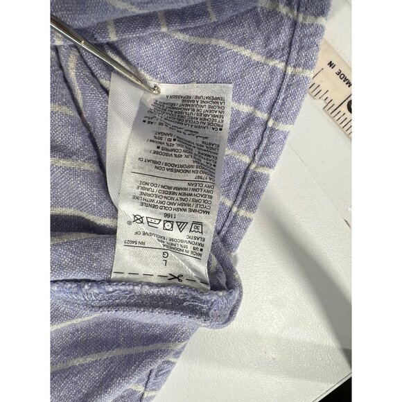 Old Navy Stripe Cami Jumpsuit Womens L Cropped Sleeveless Linen Blend - Picture 8 of 9
